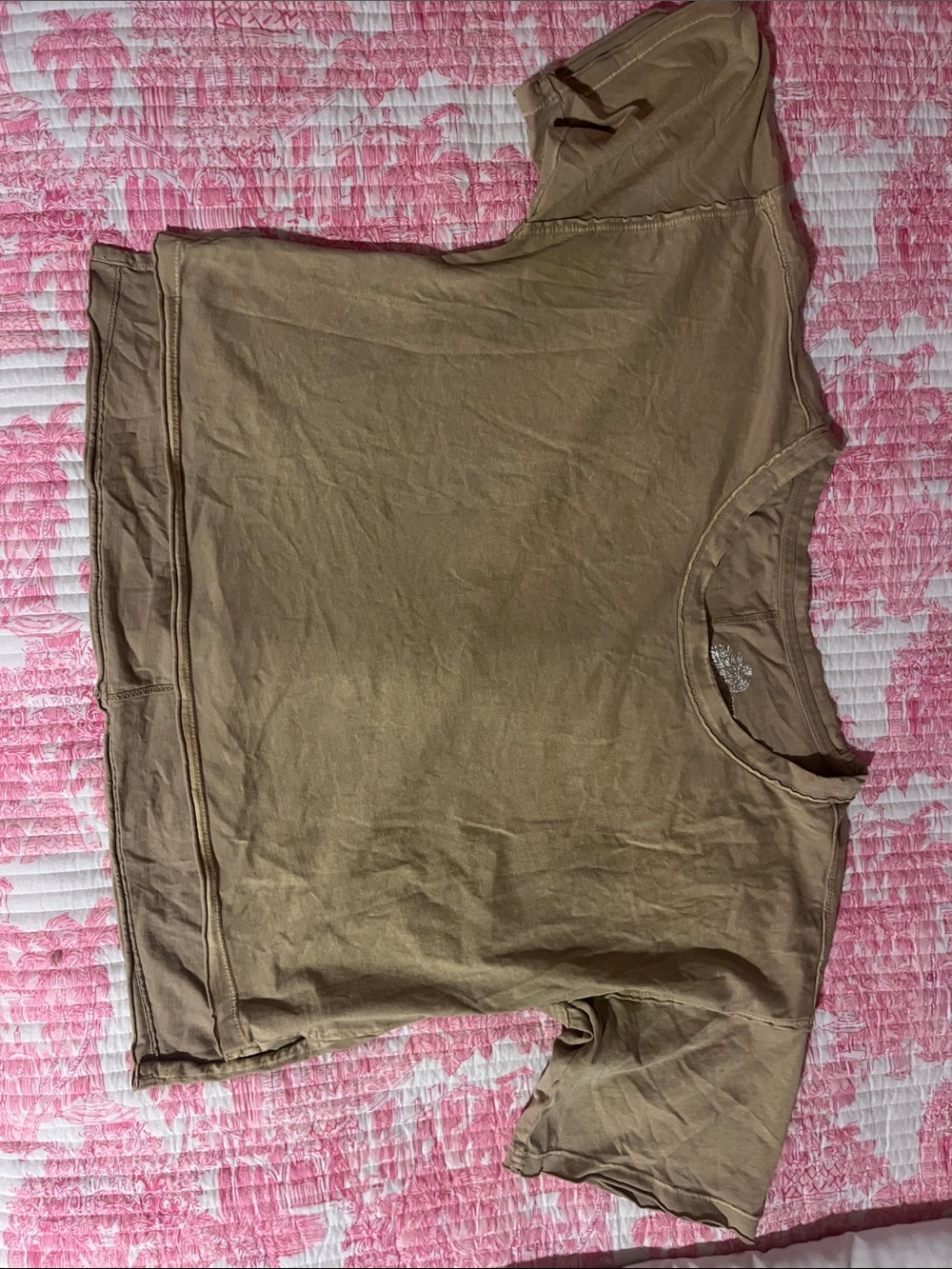 Pilcro Short Sleeve Tee in Brown
